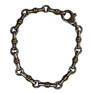 SOLD Tiffany & Co. 18 Karat Yellow Gold and Silver Bracelet. Vintage.